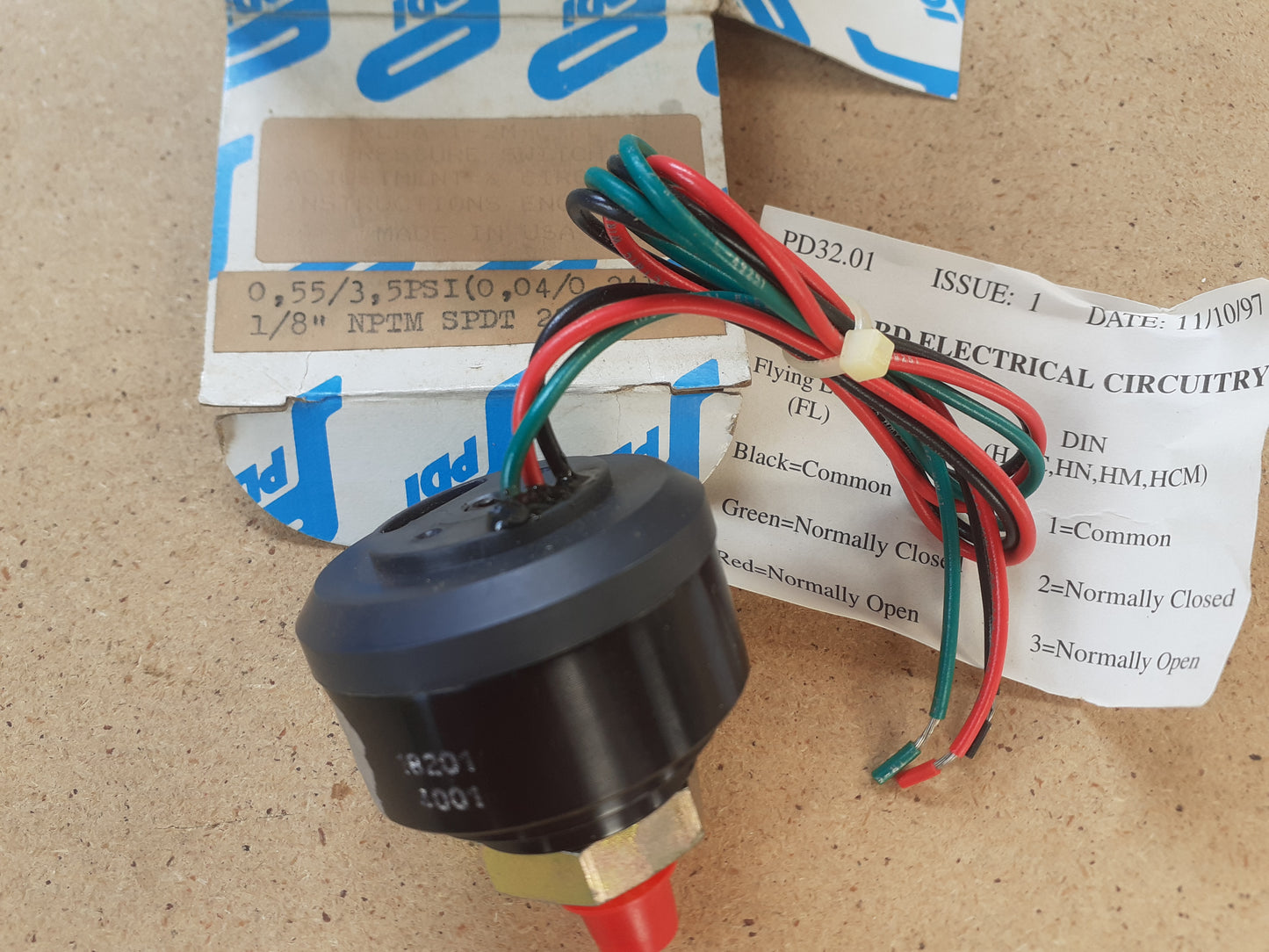 Pressostato PDI PLPA-1-2M-C-FL