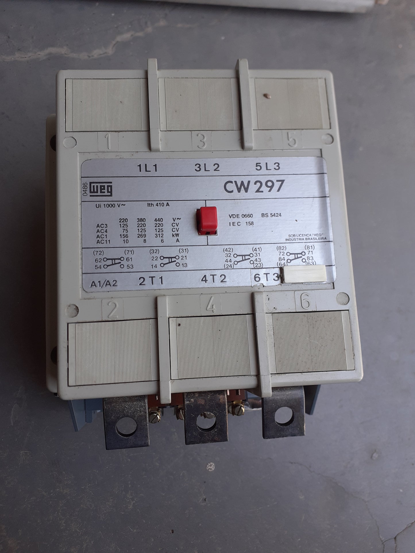 Contator WEG CW297