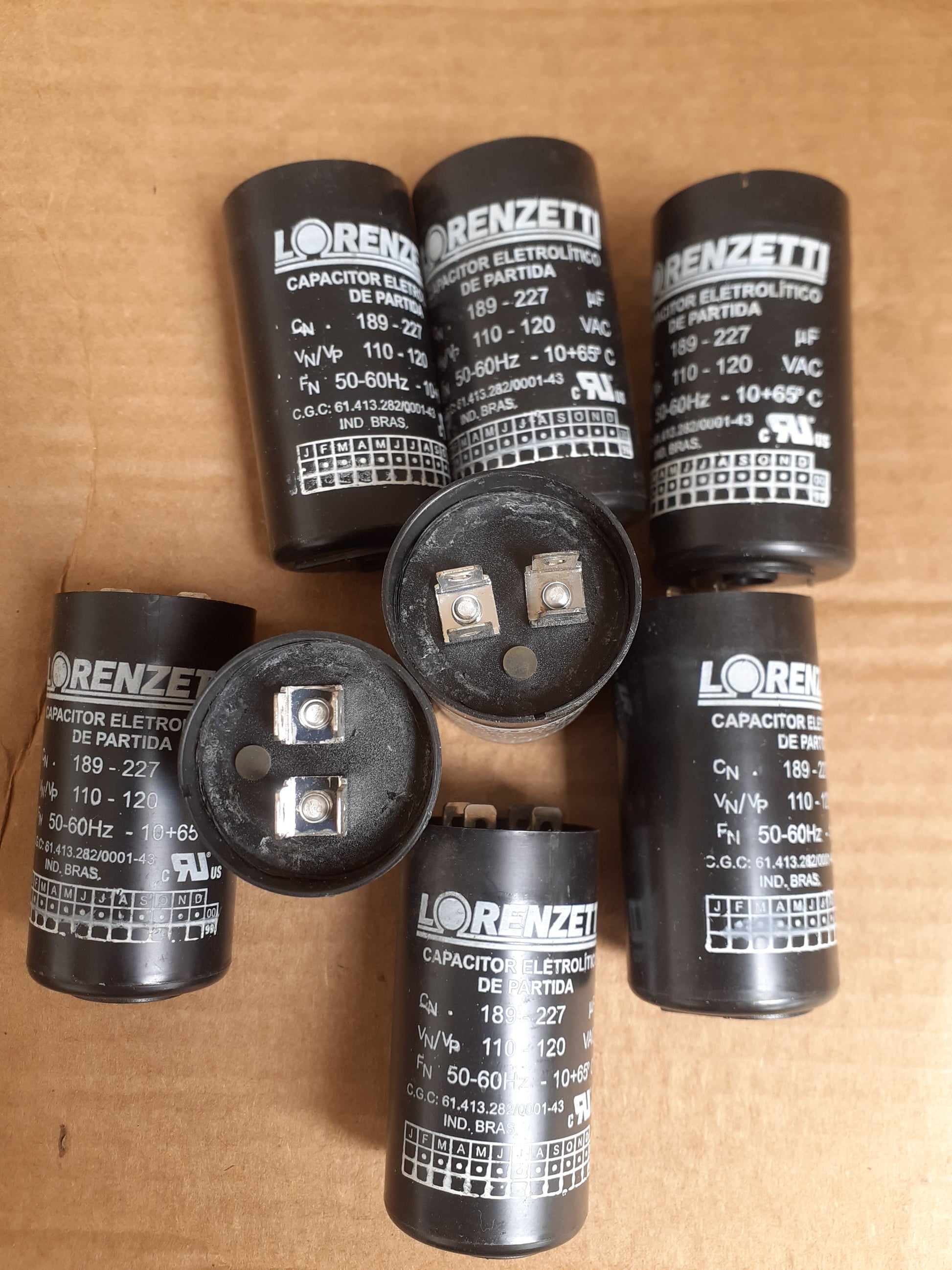 Capacitor Lorenzetti 189-227uF 110V 35x70mm