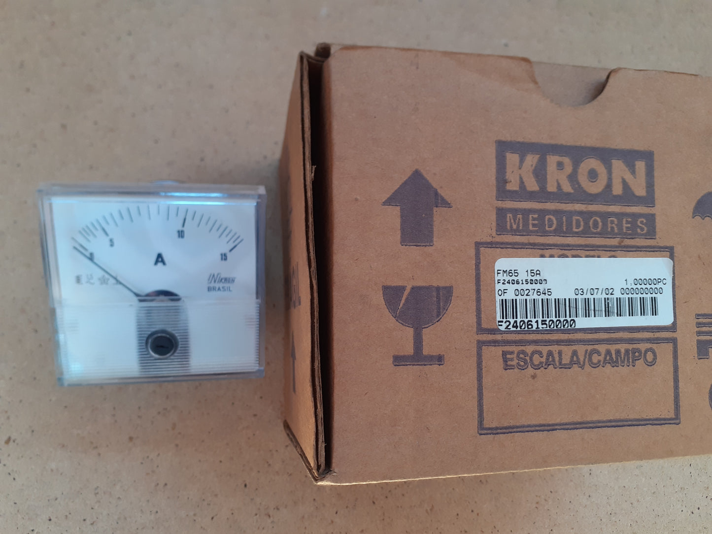 Amperimetro Kron FM65 15A