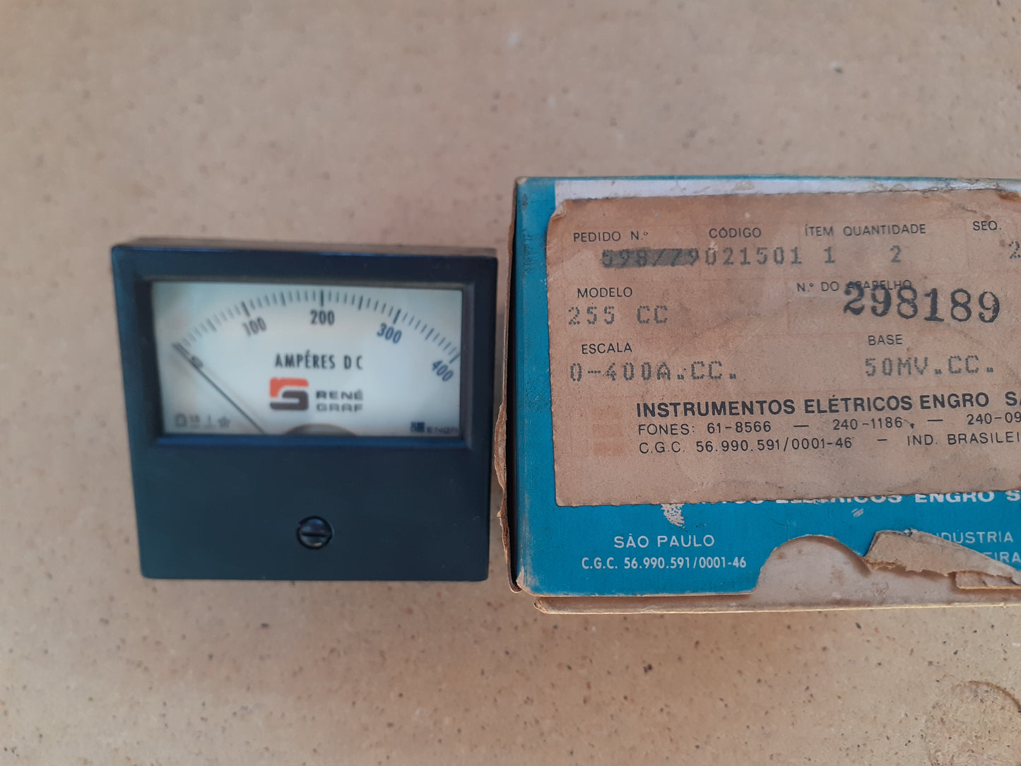 Amperimetro Engro 255CC 400ACC 50mV