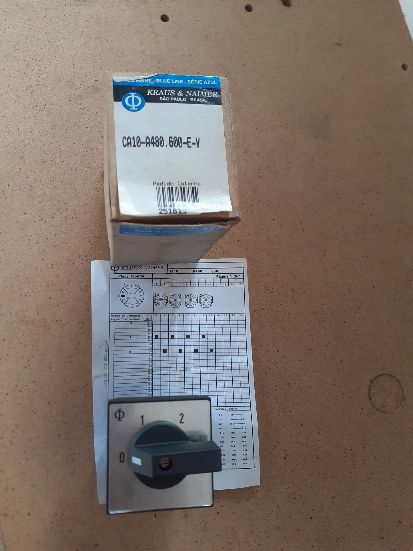 Comutadora Kraus Naimer CA10A480 600EV