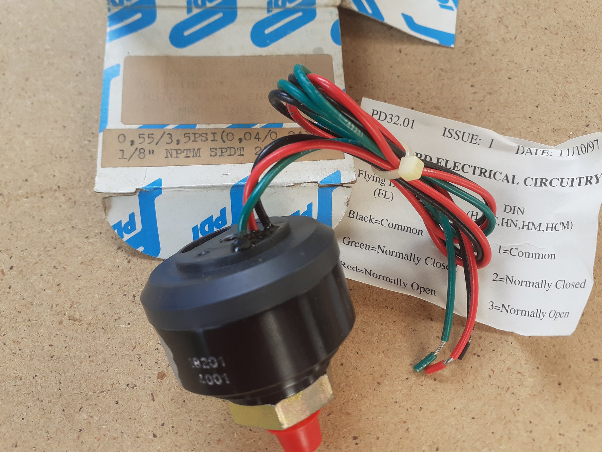 Pressostato PDI PLPA-1-2M-C-FL
