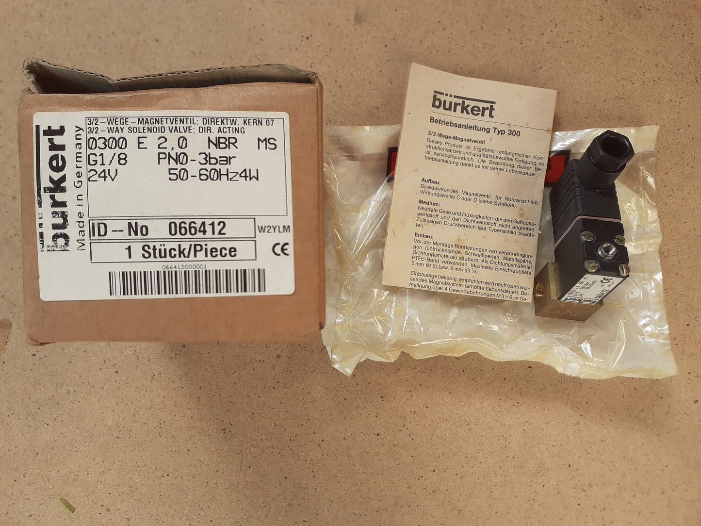 Solenoide Burkert 0300E2.0 NBR MS