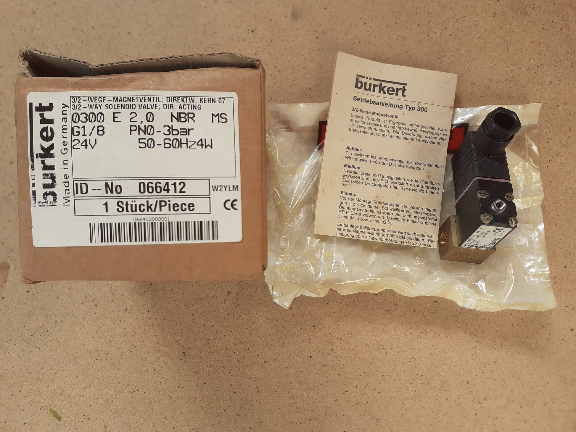Solenoide Burkert 0300E2.0 NBR MS