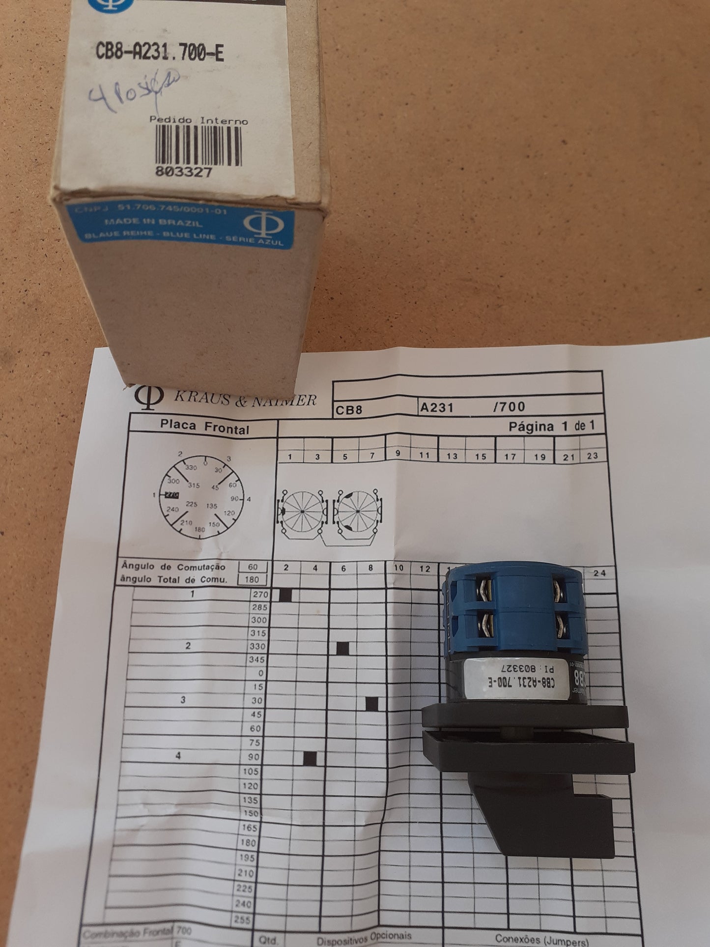 Comutadora Kraus Naimer CB8A231 700E