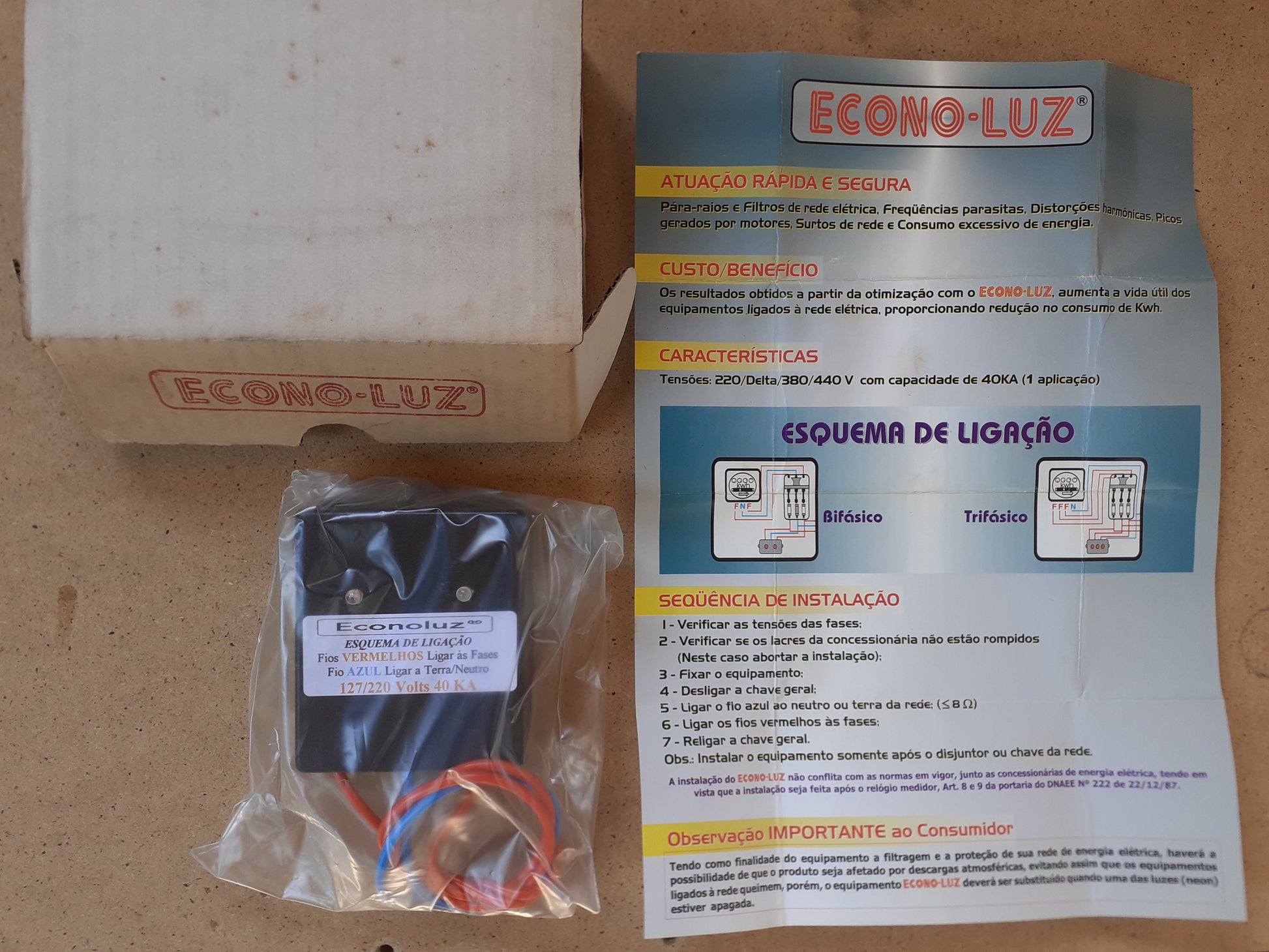 Filtro de linhaEconoluz 127-220V