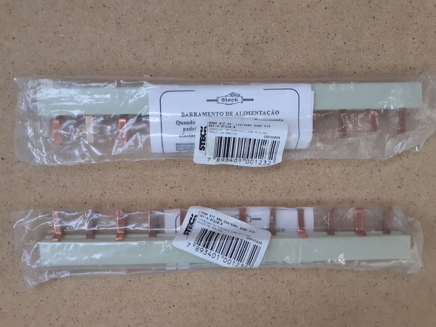 Barramento 2x6DIN S2F210-B bifasico Steck